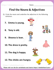 Adjective And Noun Differentiation Worksheets - Adjectiveworksheets.net