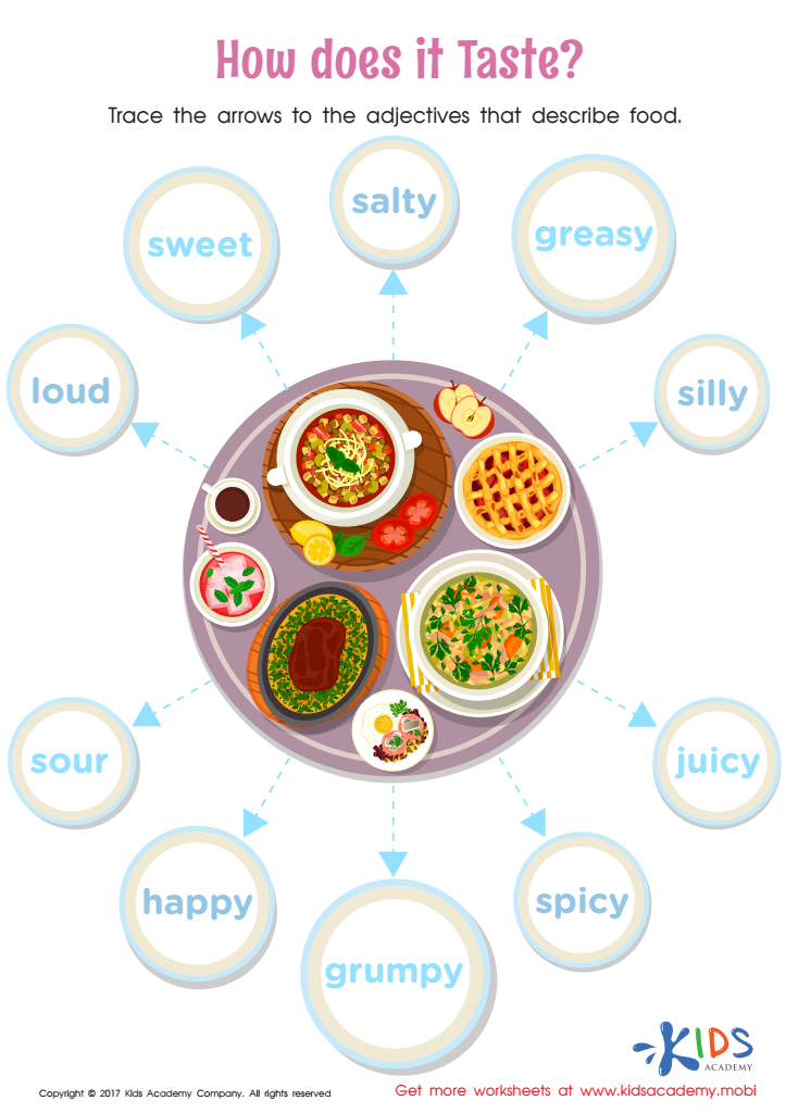 Food Adjectives Worksheet Free Printout For Kids