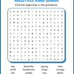 Free Adjectives Word Search In 2023 Adjective Words Adjective