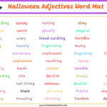 Free Halloween Adjectives Word Mat The Mum Educates