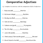Free Printable Adjective Worksheets