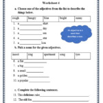 Grade 1 Grammar Adjectives Printable Worksheets Lets Share Knowledge