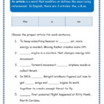 Grade 3 Grammar Topic 34 Articles Worksheets Lets Share Knowledge