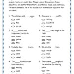 Grade 5 Worksheet On Adjectives