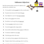 Halloween Adjectives Worksheet Adjective Worksheet Adjectives