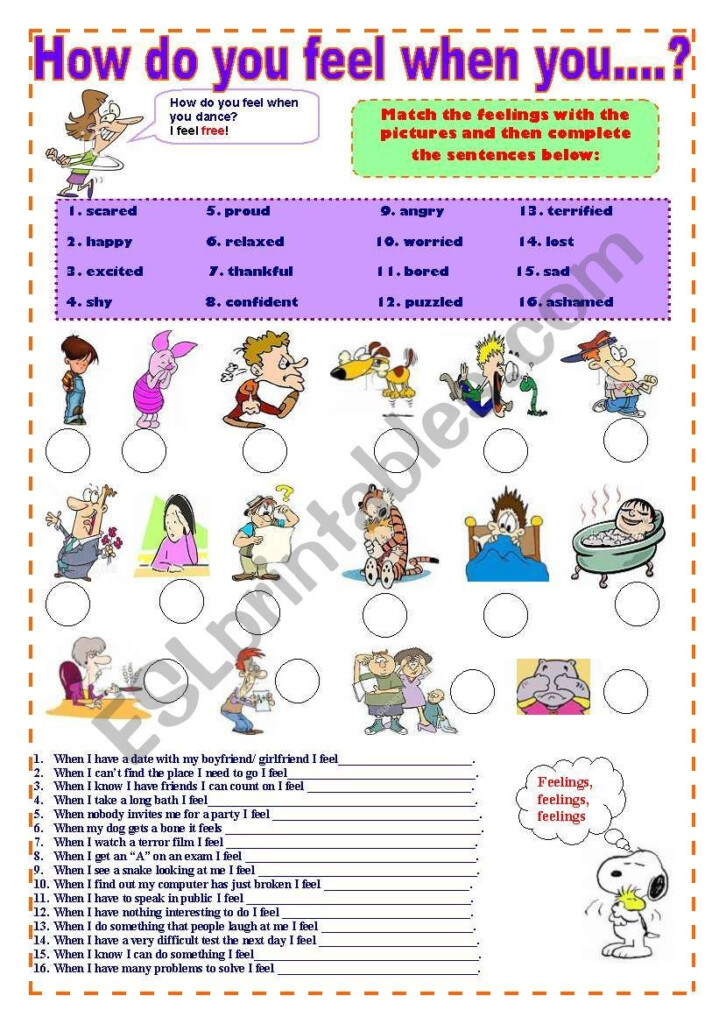 How Do You Feel When You Feelings Adjectives ESL Worksheet By 