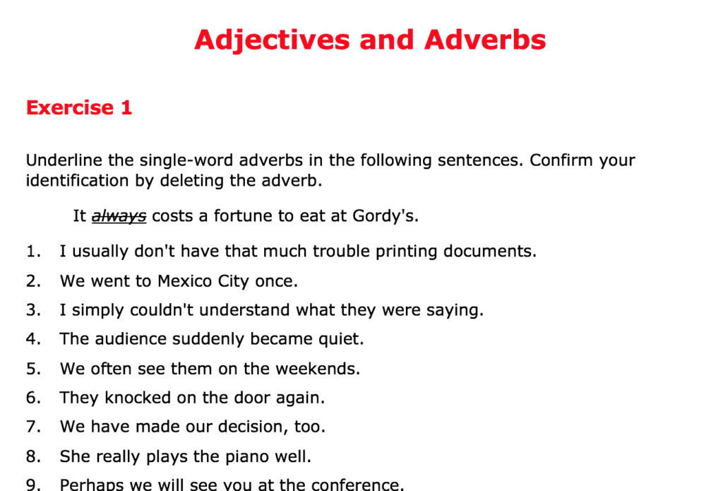 Http Www k12reader Worksheet Adjective or adverb 