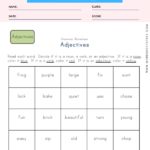 Identify Adjectives Worksheet Worksheets Free