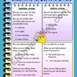 Indefinite Vs Definite Article ESL Worksheet By Lshorton99