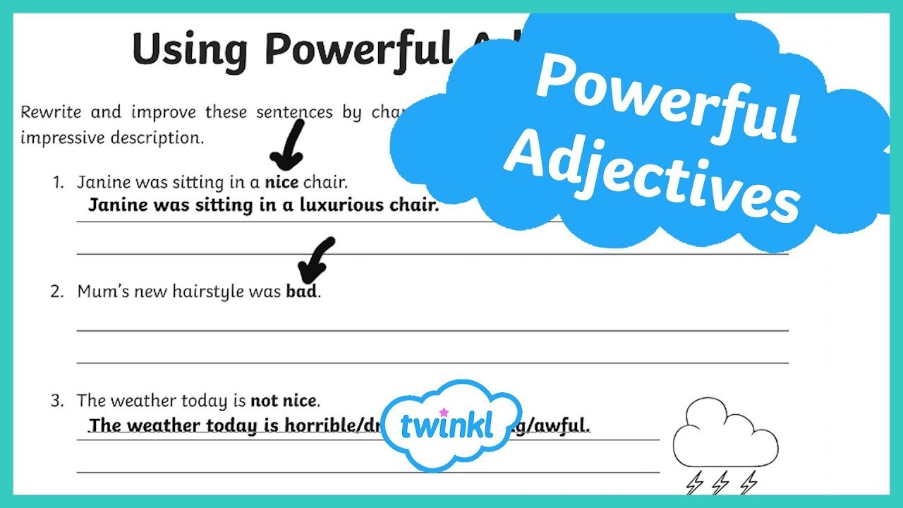 KS2 Powerful Adjectives Activity YouTube