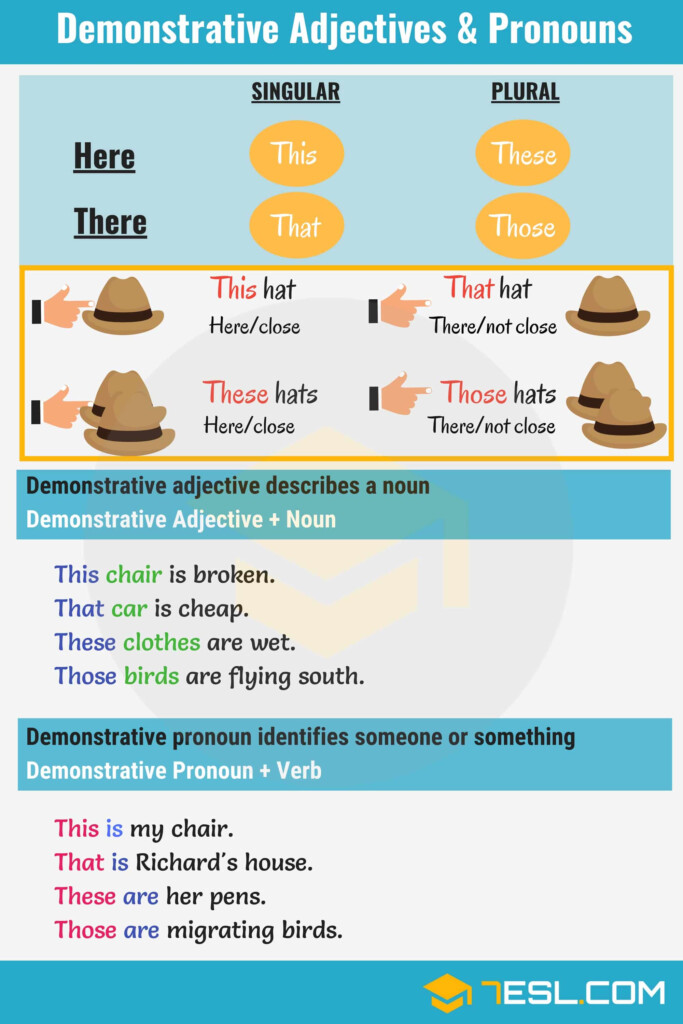 Les Adjectifs D monstratifs In English