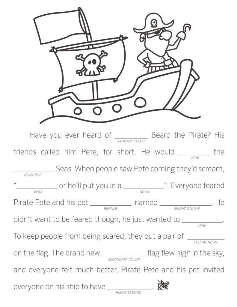 Mad Libs Are A Fun Way To Practice Language Arts Skills Free 