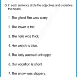 Nouns adjectives worksheets for grade 3 2 Your Home Teacher
