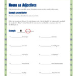 Nouns And Adjectives Worksheets 3rd Grade