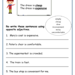 Opposites Adjectives English Grammar Worksheet English Treasure Trove