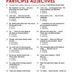 Participle Worksheets And Answers KALEENA WEB