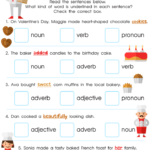 Parts Of Speech Worksheet Free Printable PDF For Kids