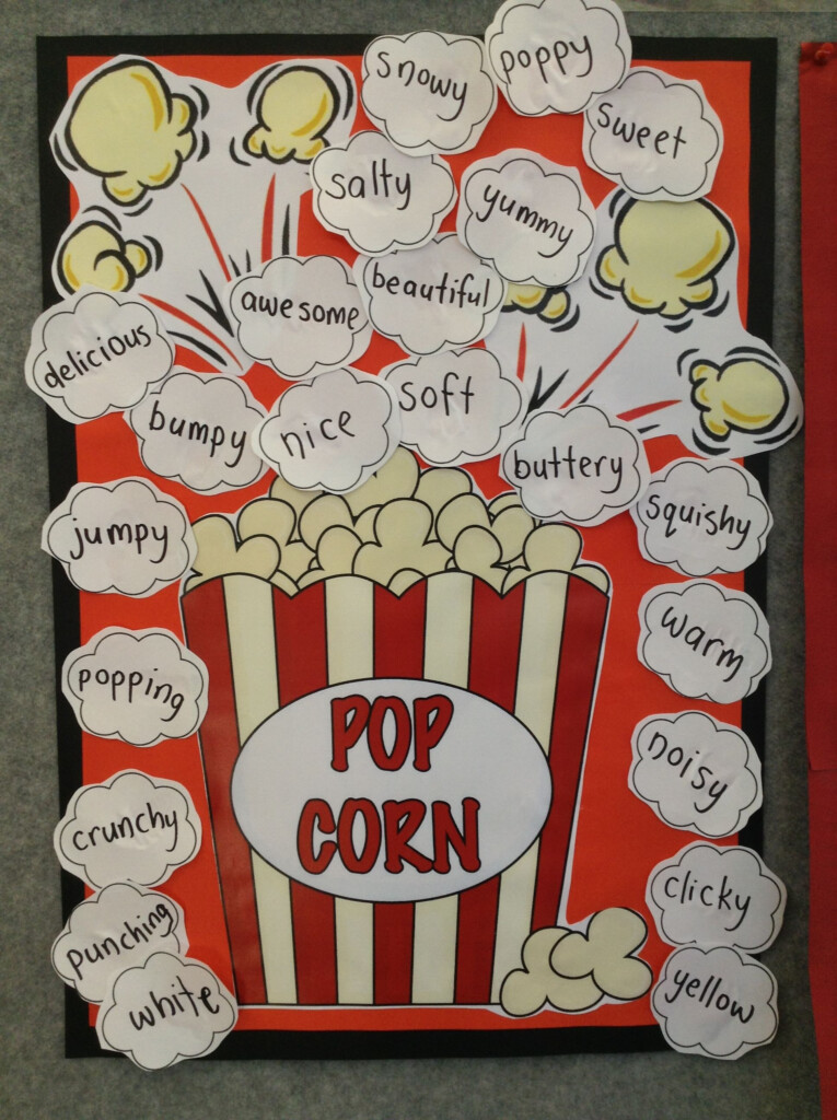 Popcorn Writing Learning About Adjectives Year 1 Classroom Writing 