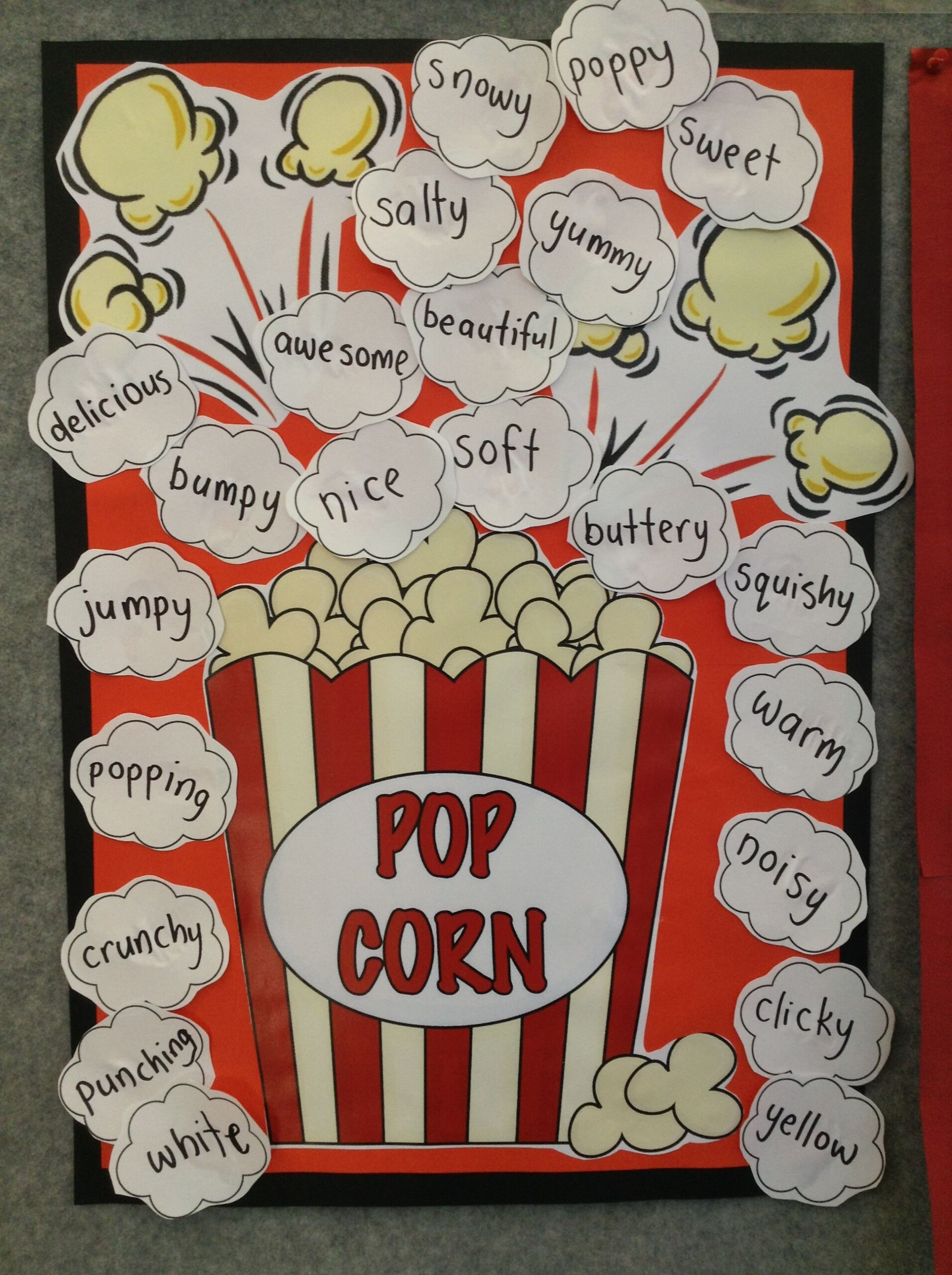 Popcorn Writing Learning About Adjectives Year 1 Classroom Writing