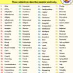 Positive Personality Adjectives List In English English Grammar Here