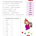 POSSESSIVE ADJECTIVES English ESL Worksheets Pdf Doc