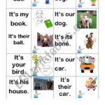 Possessive Adjectives Memory Game ESL Worksheet By Tiasi