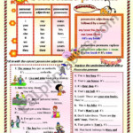 POSSESSIVE ADJECTIVES POSSESSIVE PRONOUNS ESL Worksheet By Mariamit