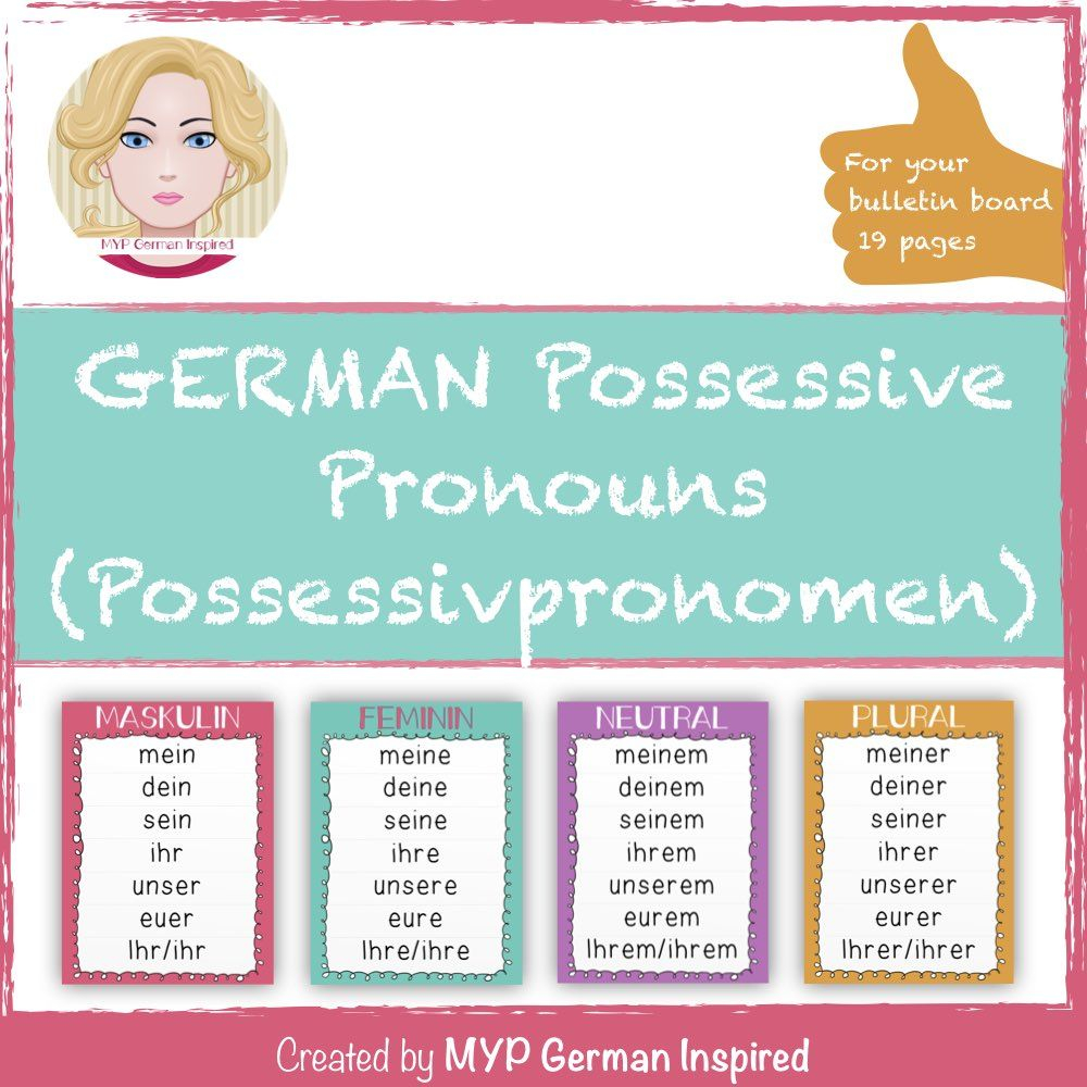 Possessive Pronouns German Worksheet Studying Worksheets