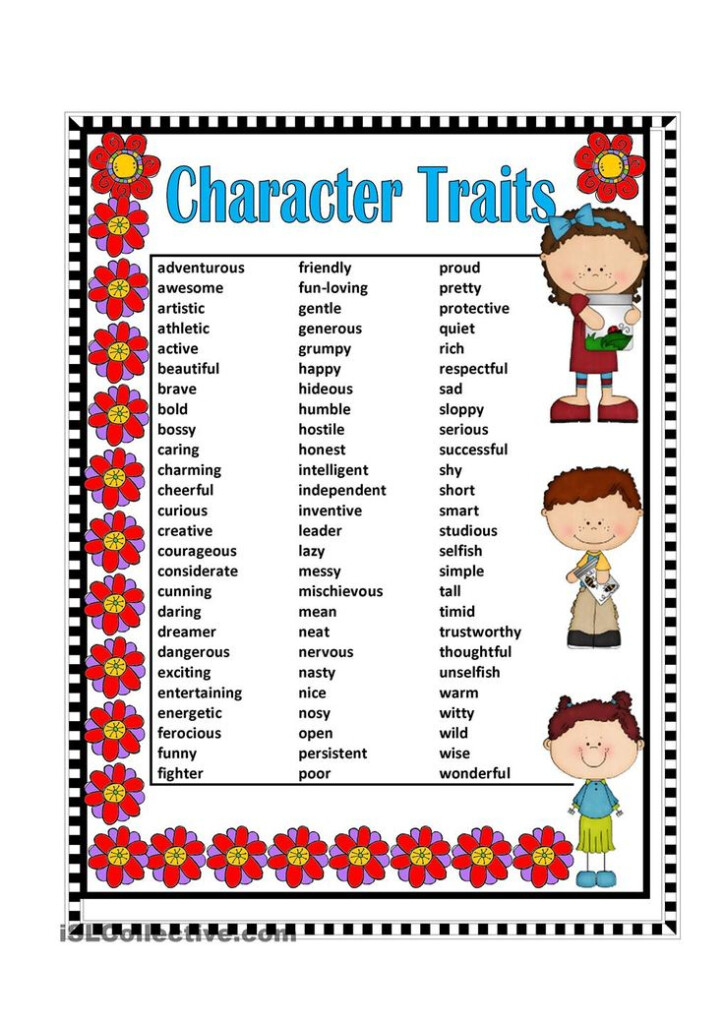 Posters Character Traits Adjectives Google Search Character Trait 