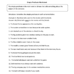 Predicate Noun And Adjective Worksheet