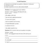 Prepositional Phrases Worksheets