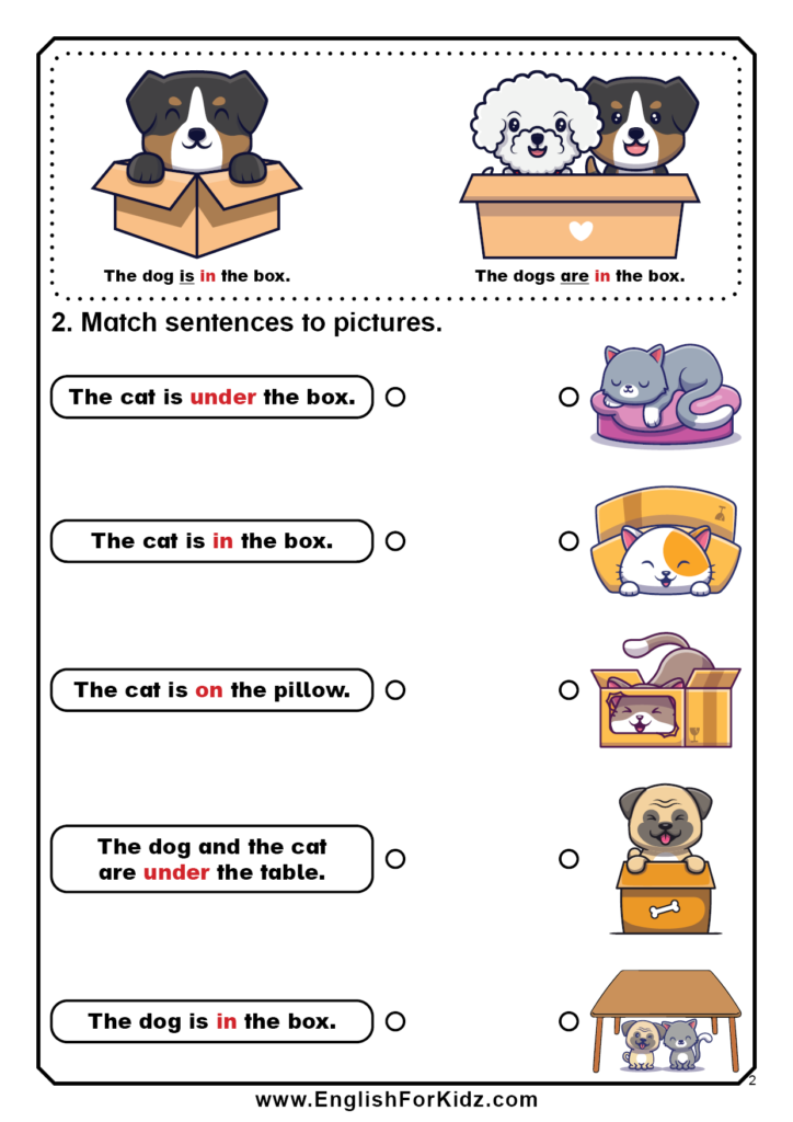 Prepositions Worksheets