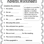 Printable Adverb Worksheets For 2nd Grade Your Home Teacher