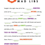 Printable Mad Libs For Kids