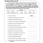 Proper Adjectives Worksheets 3rd Grade