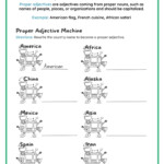 Proper Adjectives Worksheets ReadingVine