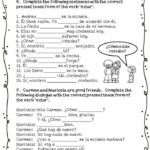 Spanish Verb Estar Worksheets 99Worksheets