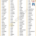 Strong Adjectives List Of 150 Strong Adjectives In English 7ESL