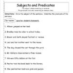 Subject Predicate Worksheets