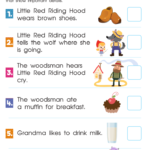 Summary Of Little Red Riding Hood Worksheet Free Printout For Kids