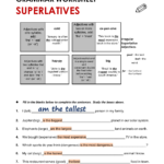 Superlative Adjective Worksheet