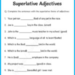 Superlative Adjectives Worksheets For Grade 5 Adjective Worksheet