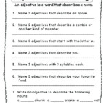 Third Grade Kinds Of Adjectives Worksheets For Grade 3 Kidsworksheetfun