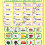 Third Worksheet In A Set Of Three On Adjectives To Describe Food