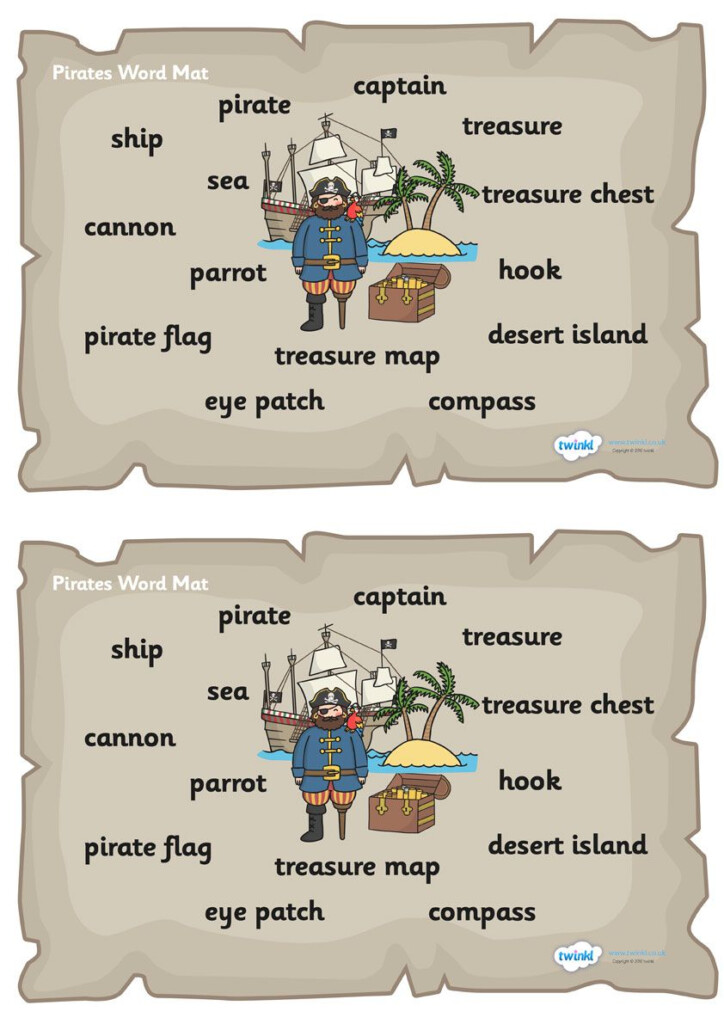 Twinkl Resources Pirate Word Mat Classroom Printables For Pre 