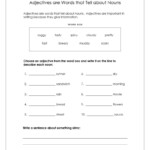 What Is An Adjective Colors Numbers Flavors 6 Worksheets Grade