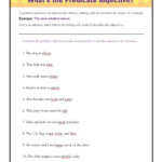 What s The Predicate Adjective Printable Parts Of Speech Activity