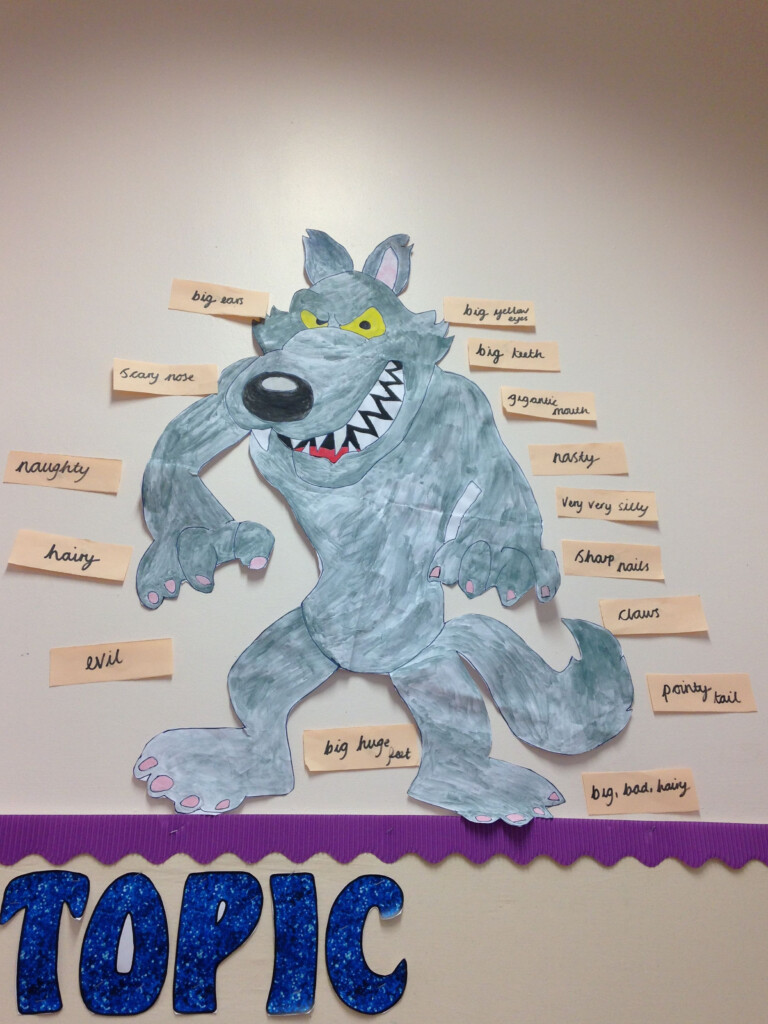 Wolf From Red Riding Hood Display Item Used For Adjective Work Year 1 