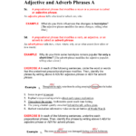 Worksheet 75 Adjective Adverb Phrases