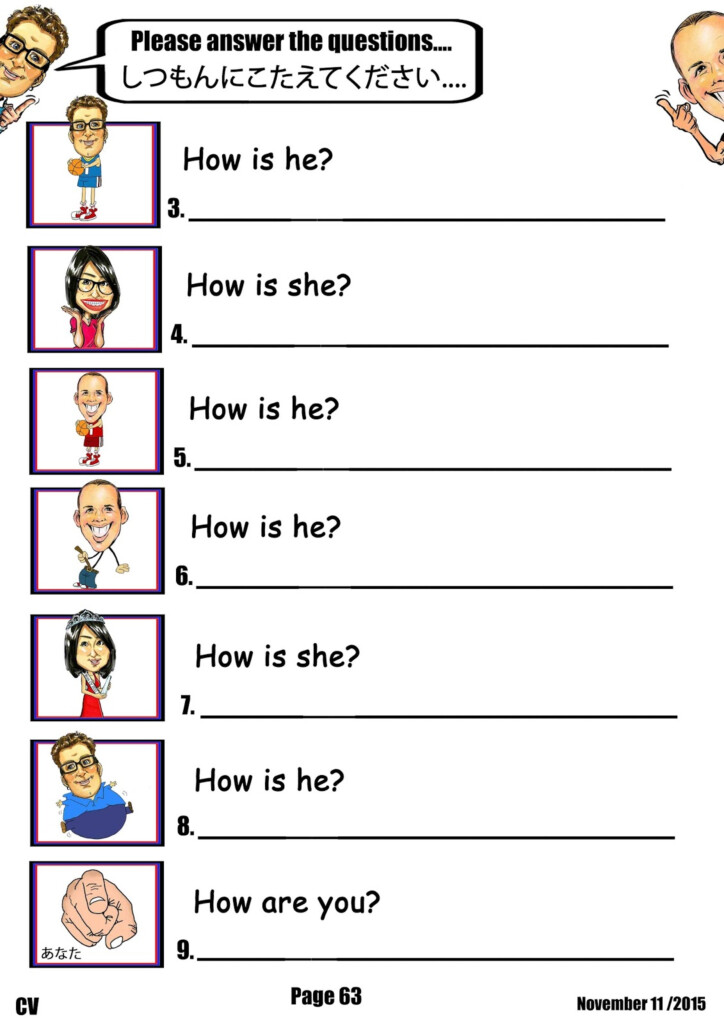 Worksheet Adjectives